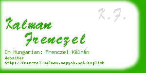 kalman frenczel business card