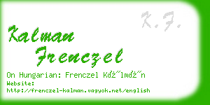 kalman frenczel business card